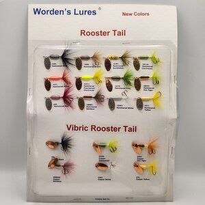 Yakima Wordens Lures Rooster Tail Vibrick Rooster Tail Sample Board 593854